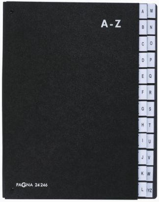 1 Stück PAGNA Pultordner, DIN A4, 24 Fächer, A - Z, schwarz (24246-04)