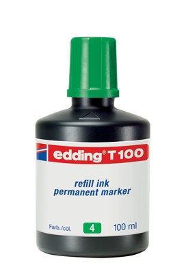 1 Stück edding T 100 Nachfülltinte für Permanentmarker, 100ml, grün
