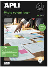 100 Blatt APLI Laser-Foto-Papier, DIN A4, 160 g/qm, hochglänzend