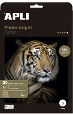 20 Stück APLI Foto-Papier bright, DIN A4, 240 g/qm, hochglänzend