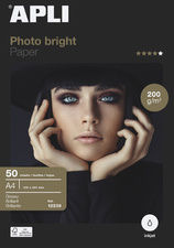 50 Stück APLI Foto-Papier bright, DIN A4, 200 g/qm, hochglänzend