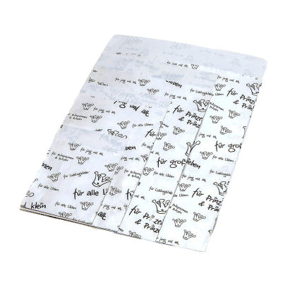 1000 Stück Papier Flachbeutel 118470F, Königskinder, weiß - schwarz, 70g/m², 95x140mm