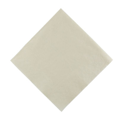 250 Stück FASANA Papier Servietten 3-lagig, 33x33cm, 1/4 Falz, creme-beige