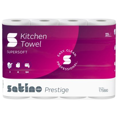 32 Stück WEPA Satino prestige Küchenrollen, 3-lagig, hochweiß, saugstark