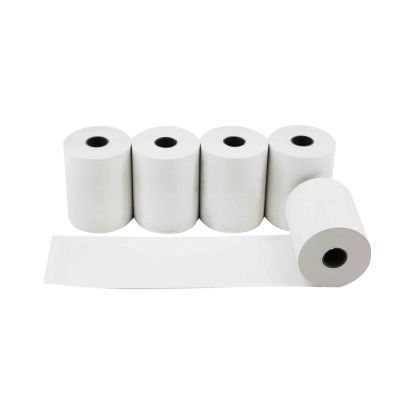 5 Stück Kassen- Thermorollen, weiß, Bisphenol A frei, (B)57mm x (L)44m x Hülse 12mm