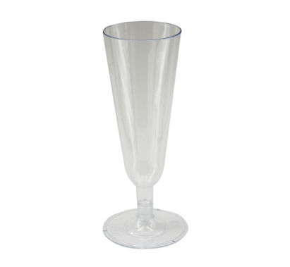 PW 6 Stück Einweg-Sektglas 0,1l, glasklar, mit Steckfuß (inkl. EWKF Gebühr)