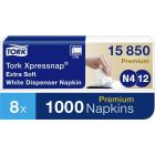 TORK 8000 Stück 15850 Spenderservietten N4, Xpressnap, 1/2 Falz, 2-lagig, weiß