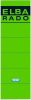  10 Stück ELBA RADO Ordnerrücken-Etiketten, kurz/breit, 190x59mm, selbstklebend, grün