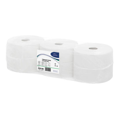 6 Rollen Wepa Jumbo Toilettenpapier, 2-lagig, 1100 Blatt , 275m, weiß (029180)